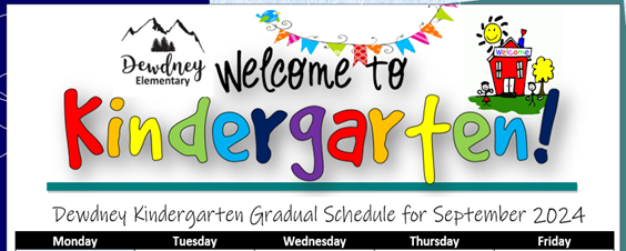 Kindergarten Gradual Entry Calendar